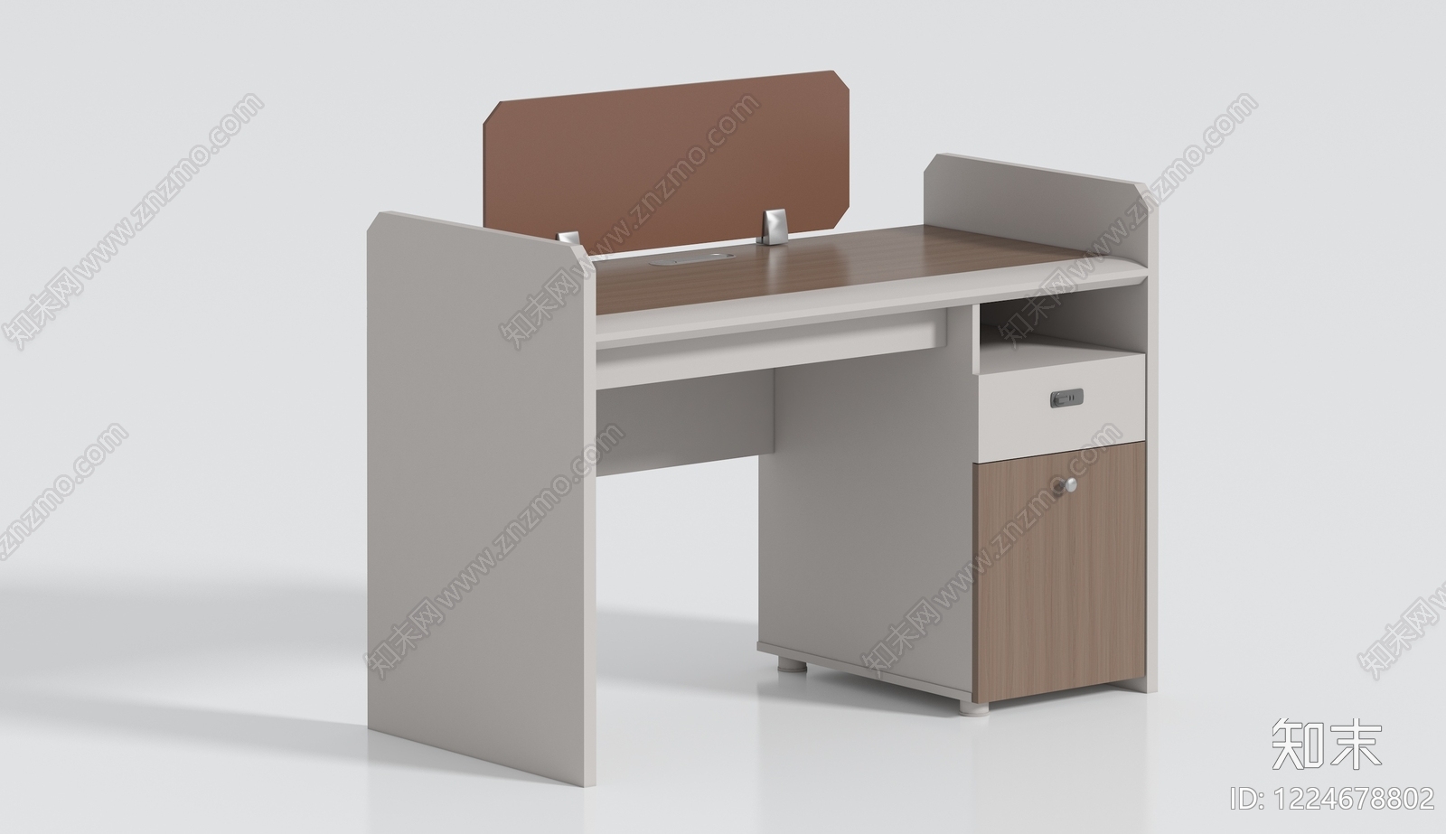 现代简约办公桌3D模型下载【ID:1224678802】