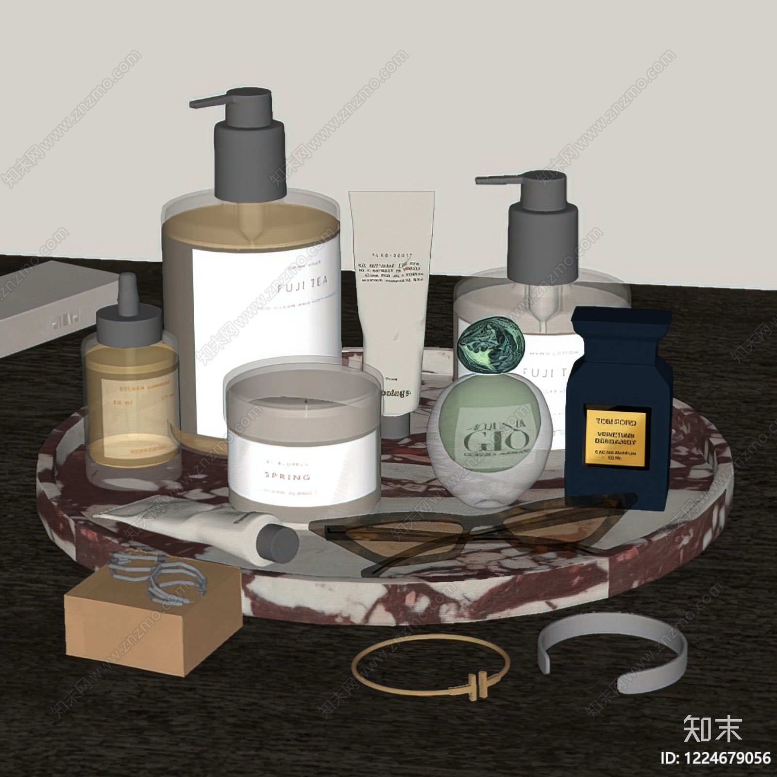 轻奢洗浴用品3D模型下载【ID:1224679056】
