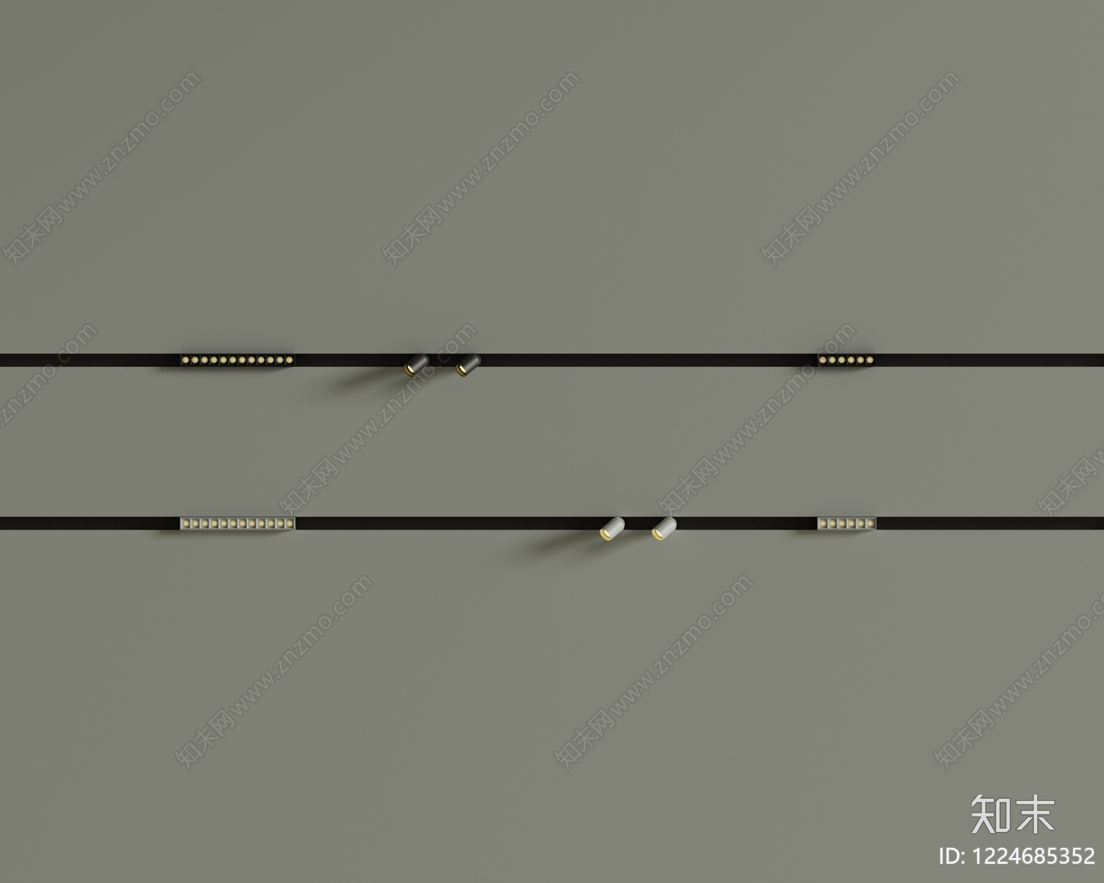 极简筒灯射灯SU模型下载【ID:1224685352】