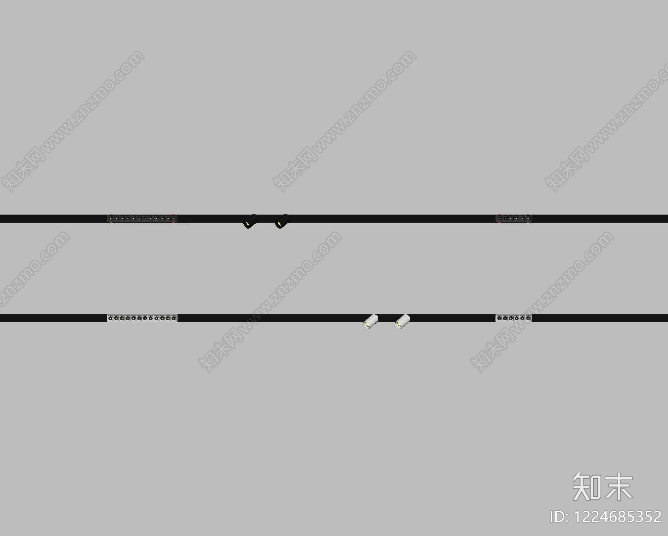 极简筒灯射灯SU模型下载【ID:1224685352】