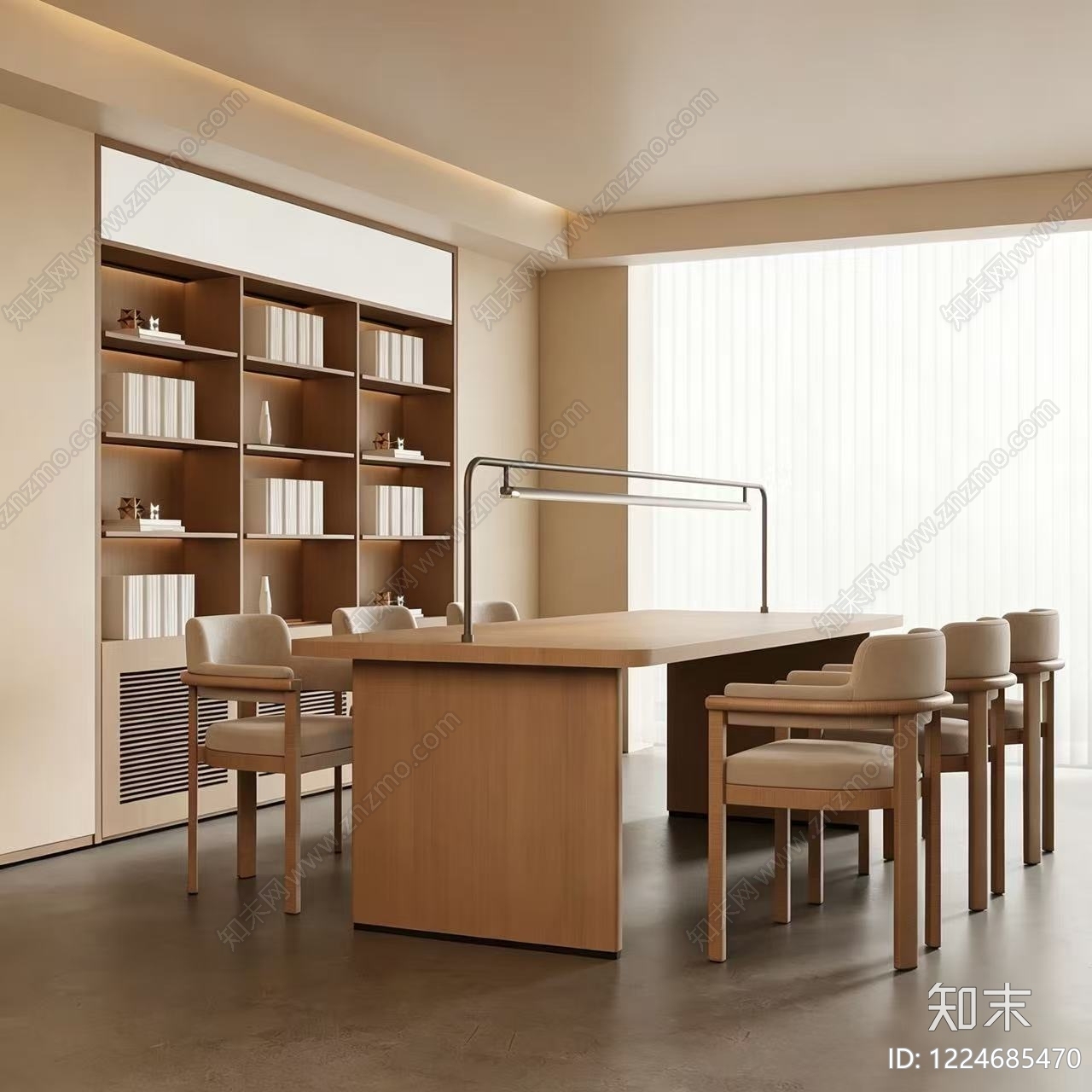 原木风接待室3D模型下载【ID:1224685470】