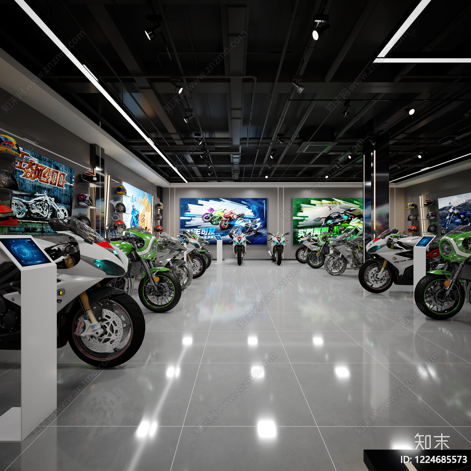 现代汽车展厅3D模型下载【ID:1224685573】
