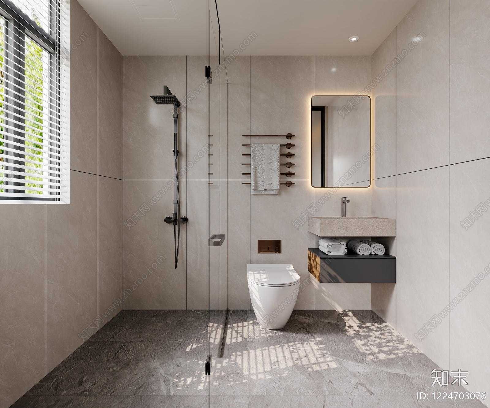 现代简约主卧3D模型下载【ID:1224703076】