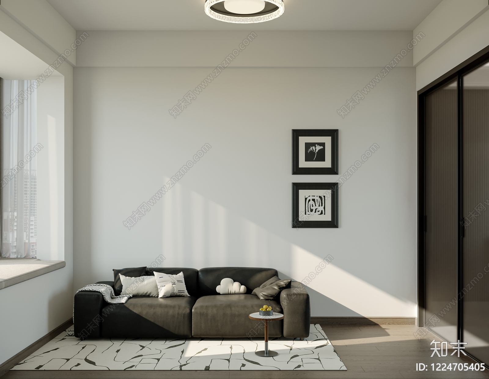 现代简约双人沙发3D模型下载【ID:1224705405】