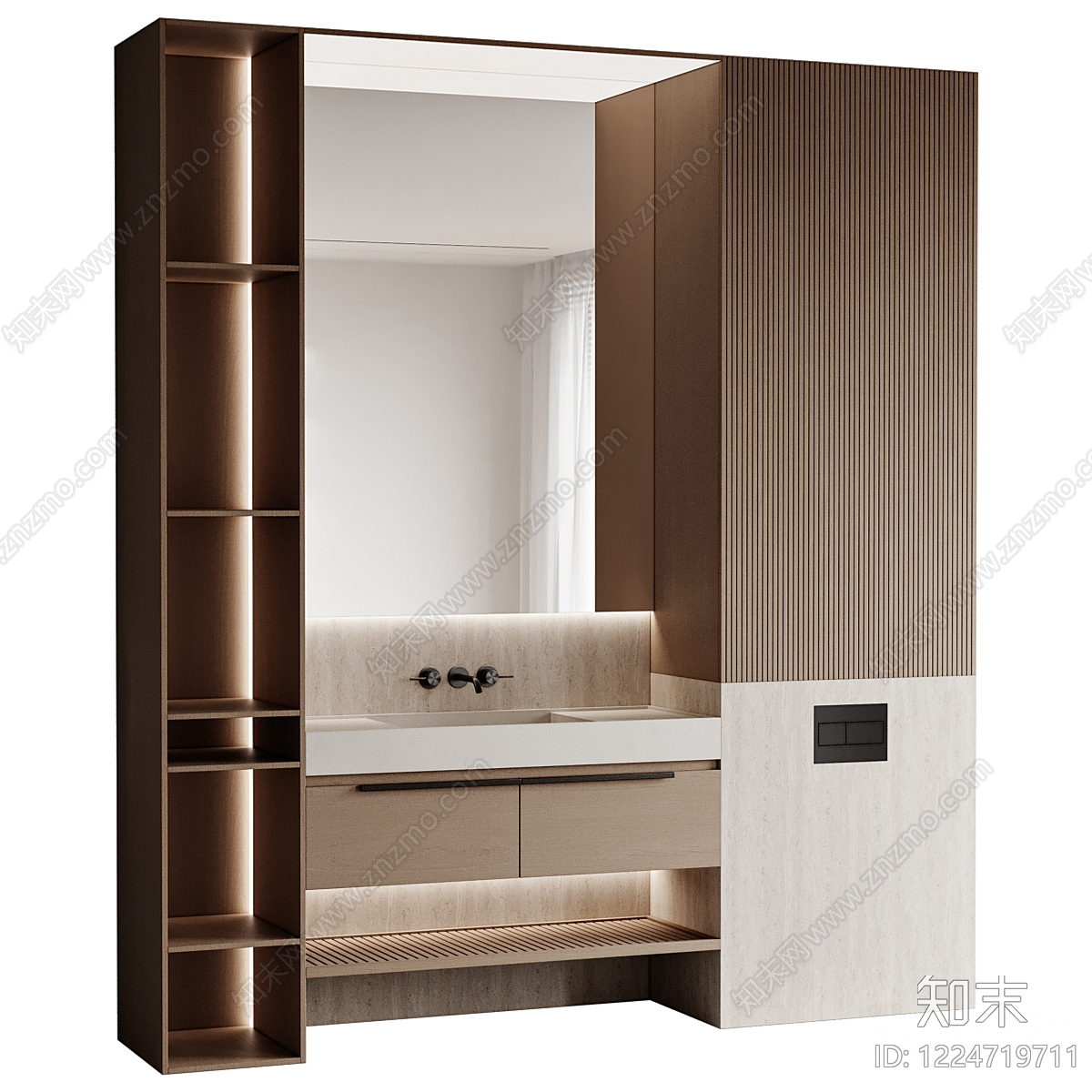 意式极简洗手台3D模型下载【ID:1224719711】