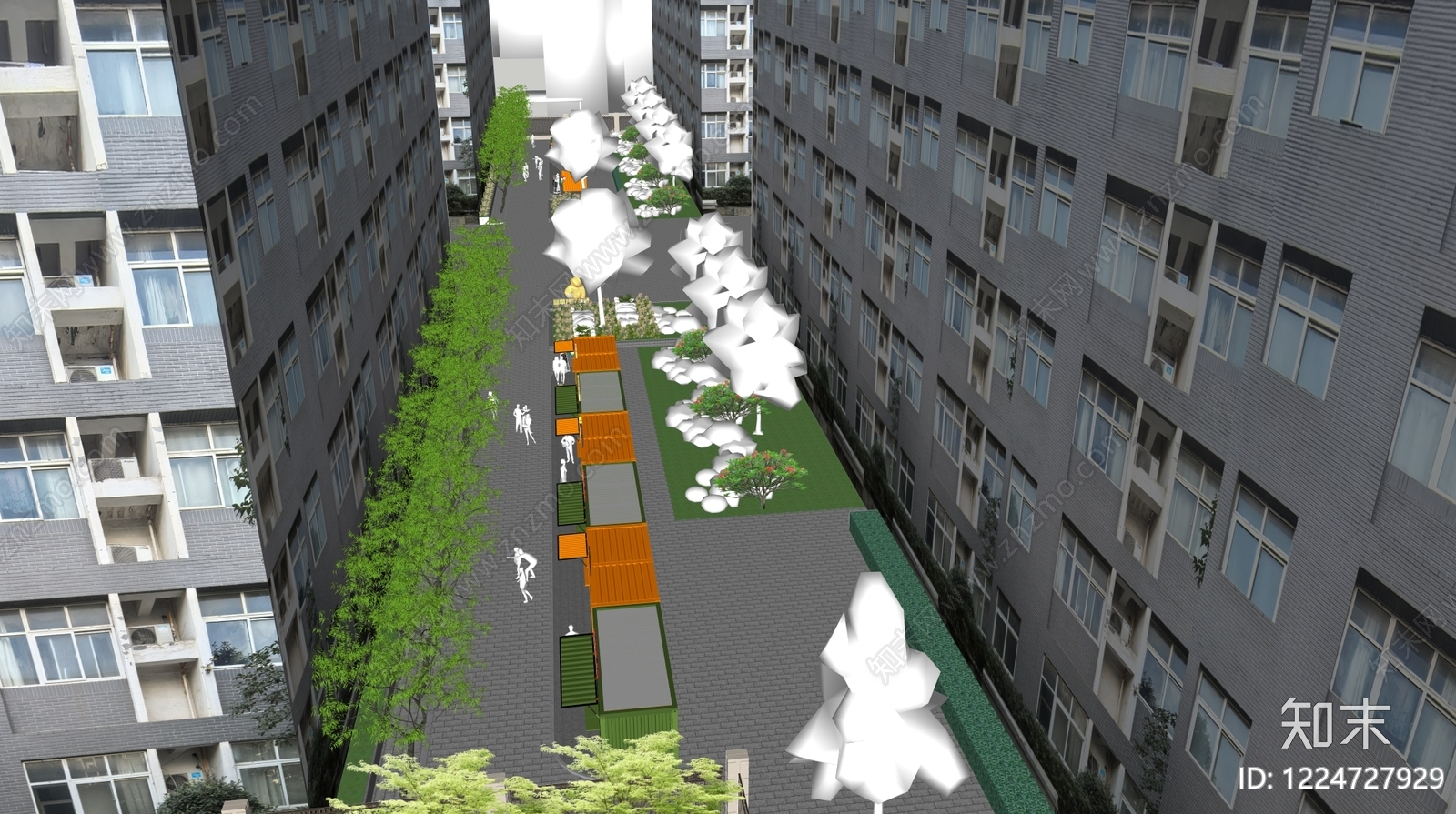 现代教育校园景观SU模型下载【ID:1224727929】