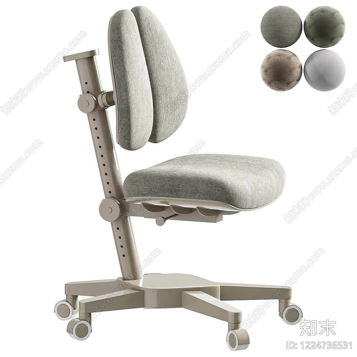 奶油风办公椅3D模型下载【ID:1224736531】