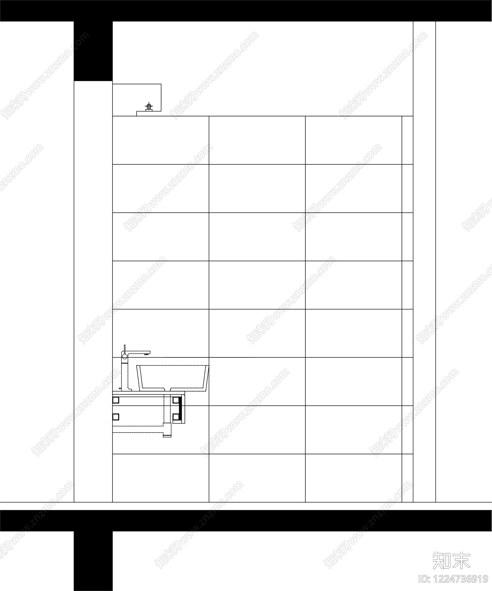 卫生间cad施工图下载【ID:1224736919】