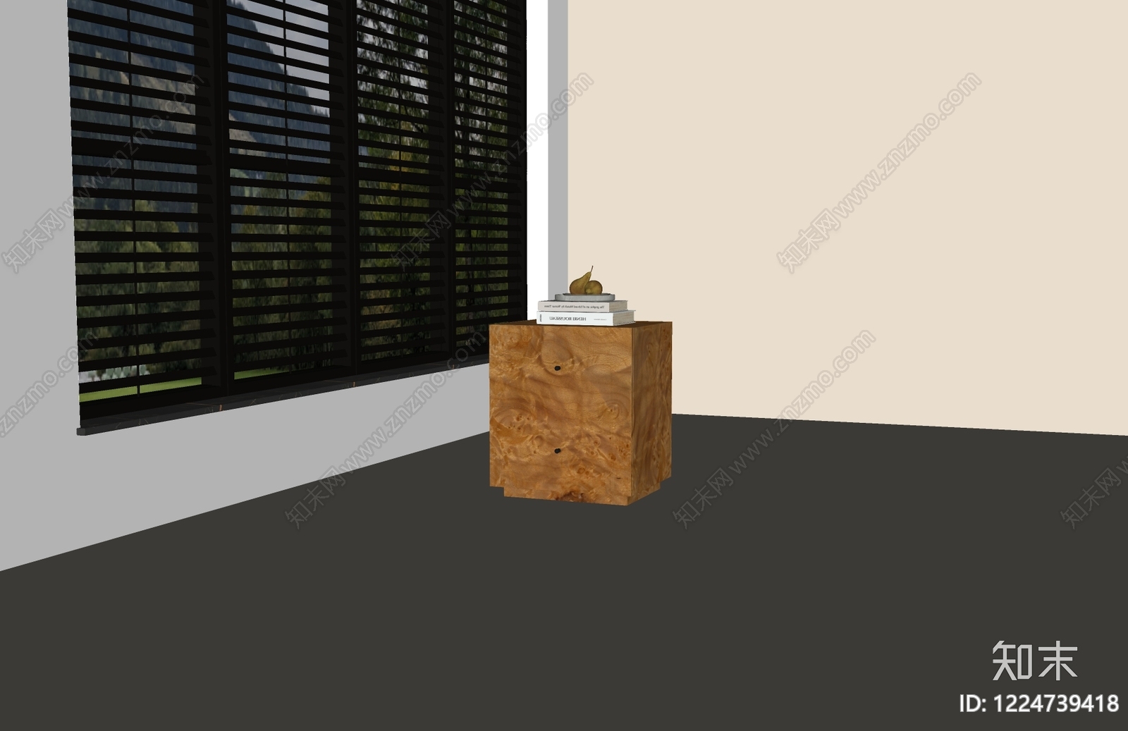 现代简约床头柜SU模型下载【ID:1224739418】