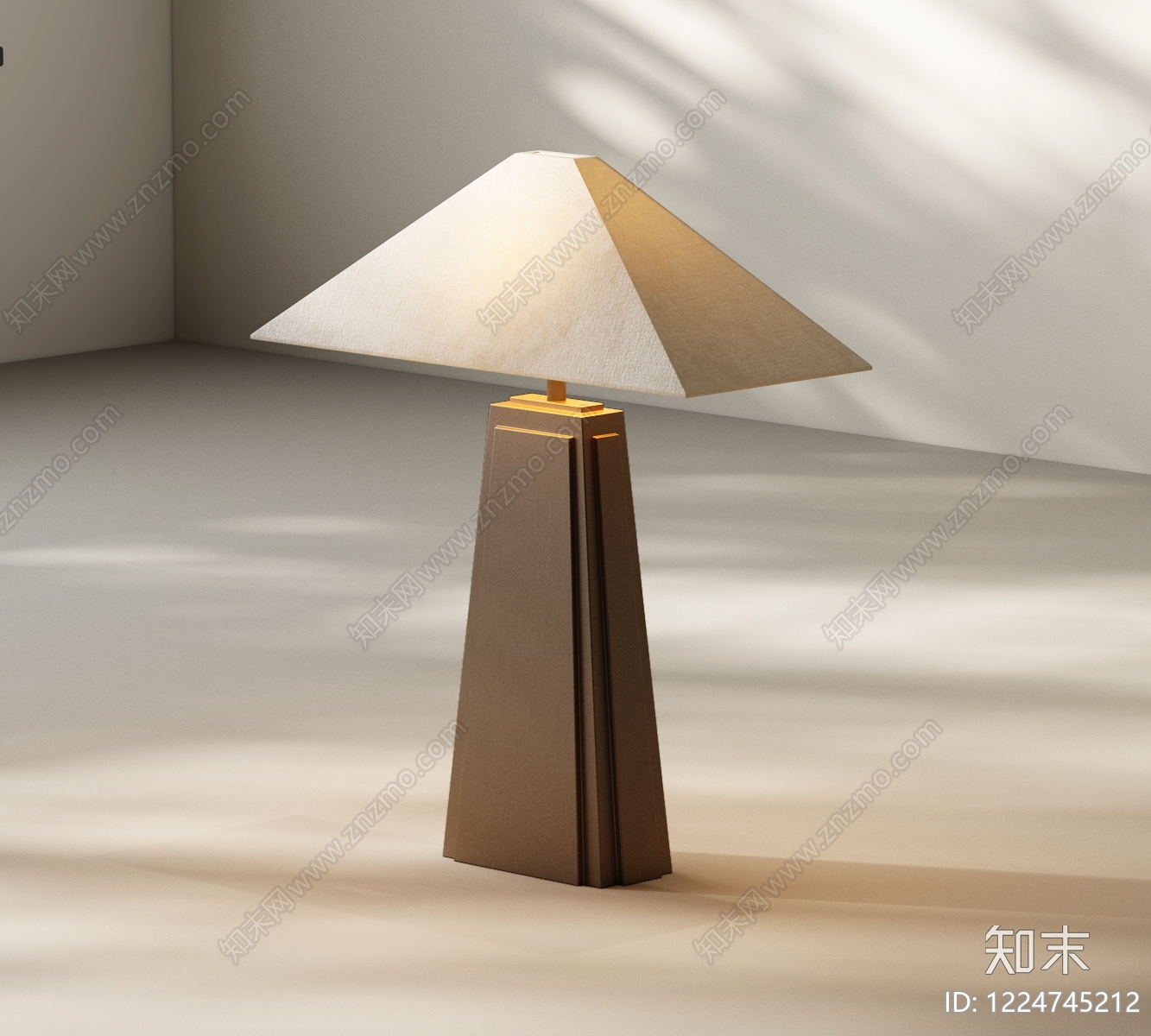 中古风台灯SU模型下载【ID:1224745212】