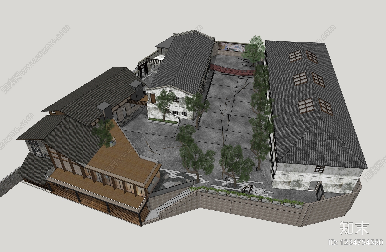 现代其他商业建筑SU模型下载【ID:1224754560】