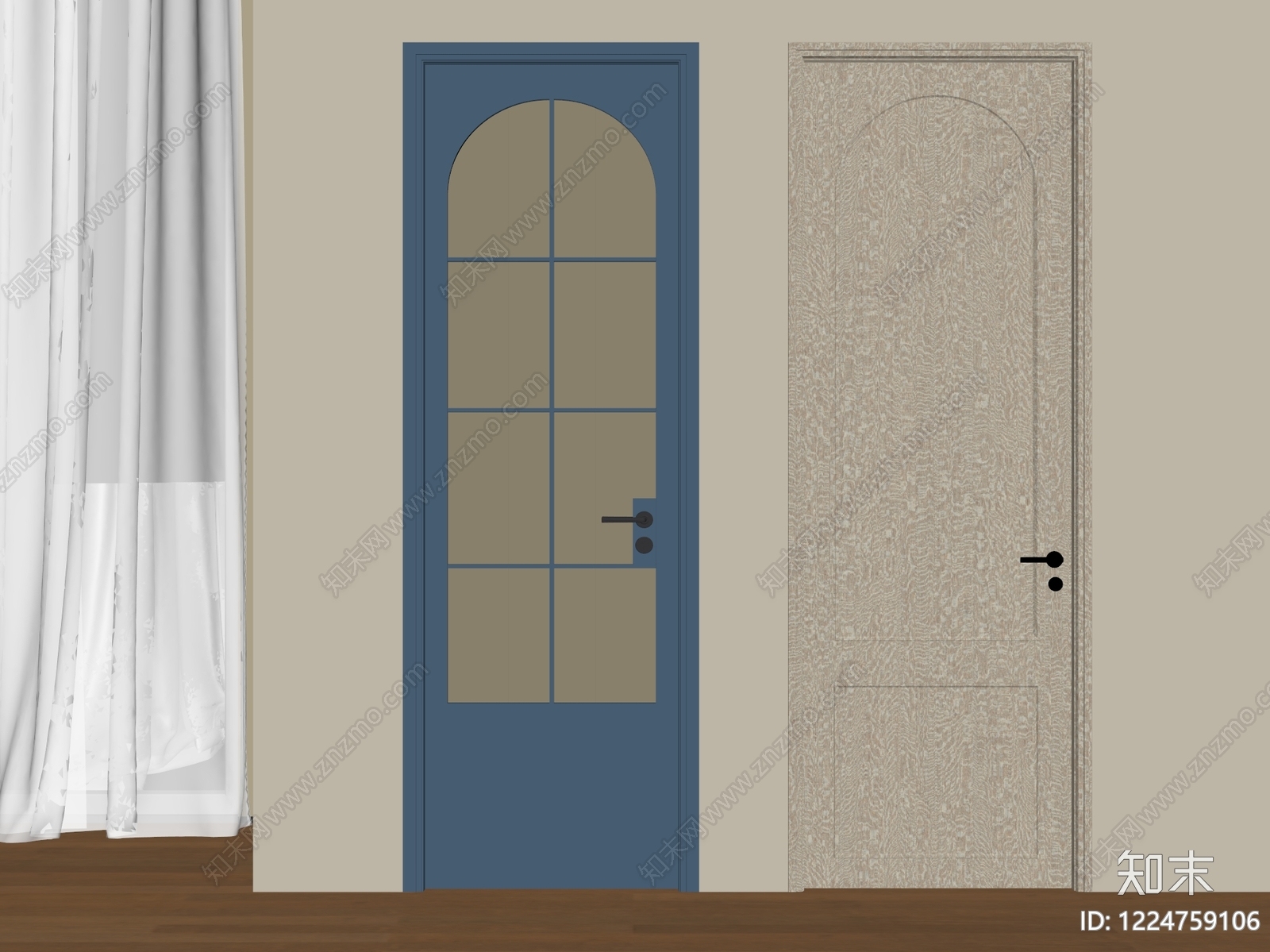 现代单开门SU模型下载【ID:1224759106】