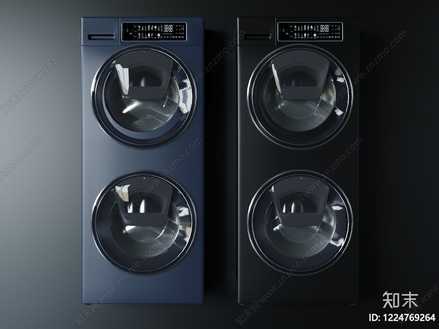 现代洗衣机3D模型下载【ID:1224769264】