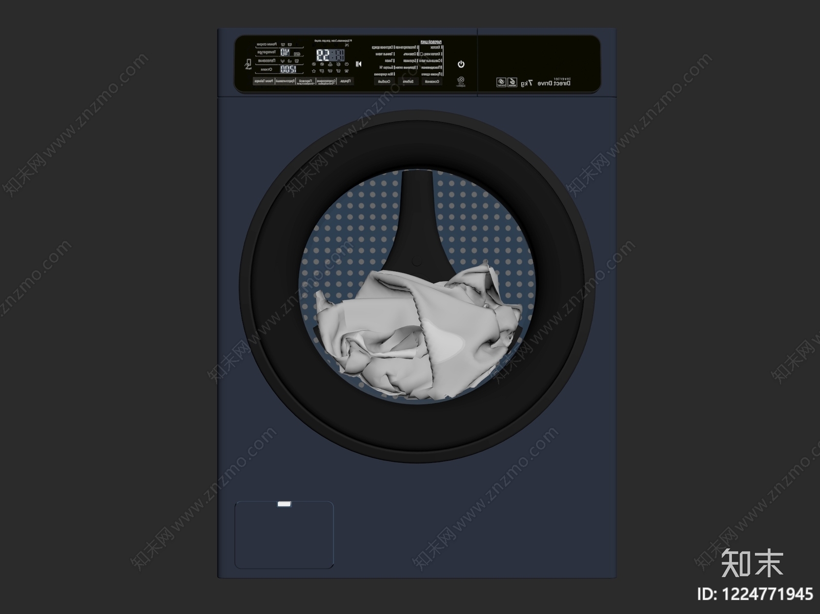 现代洗衣机3D模型下载【ID:1224771945】