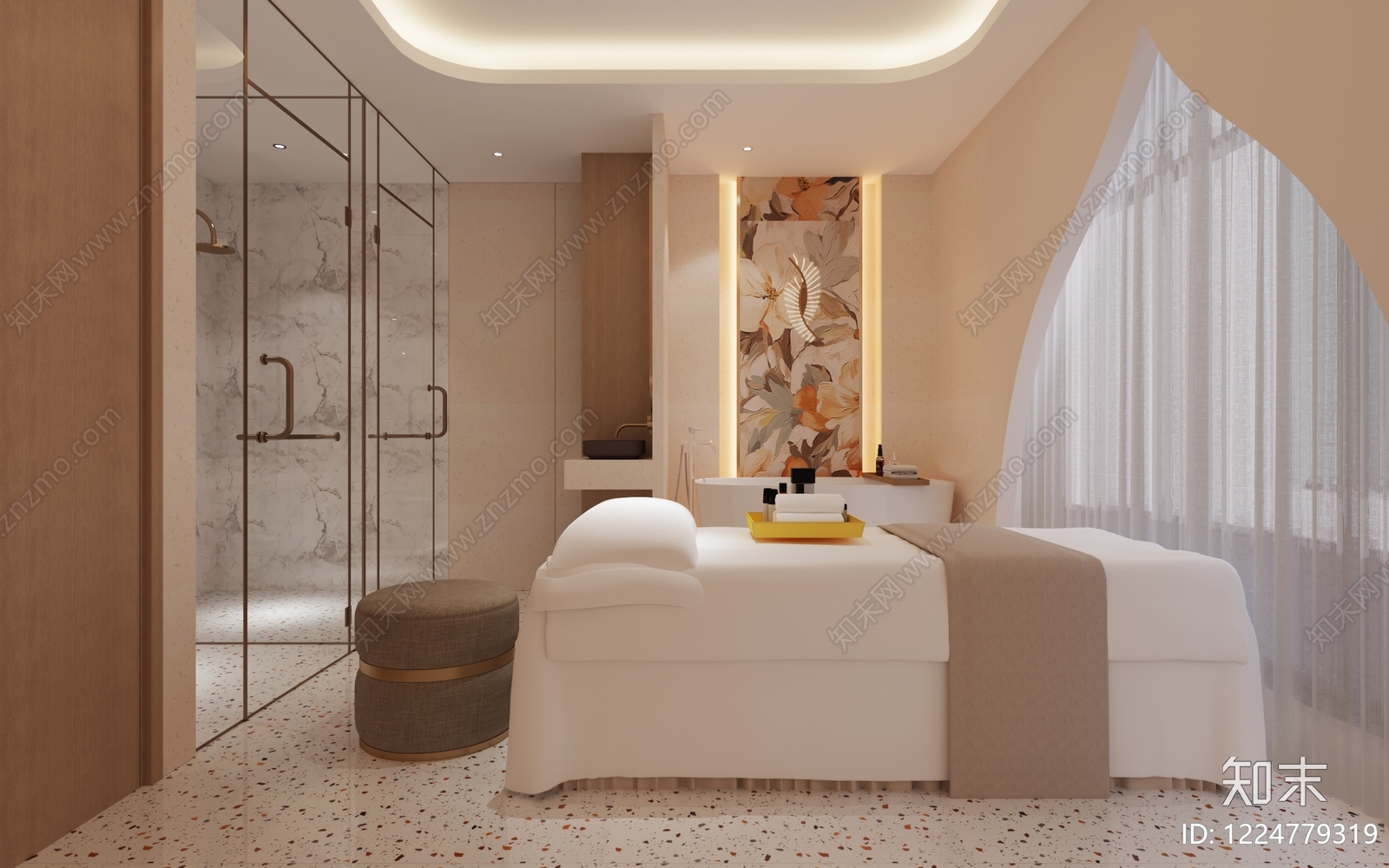 轻奢美容院3D模型下载【ID:1224779319】