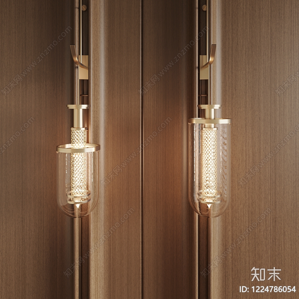 轻奢壁灯SU模型下载【ID:1224786054】