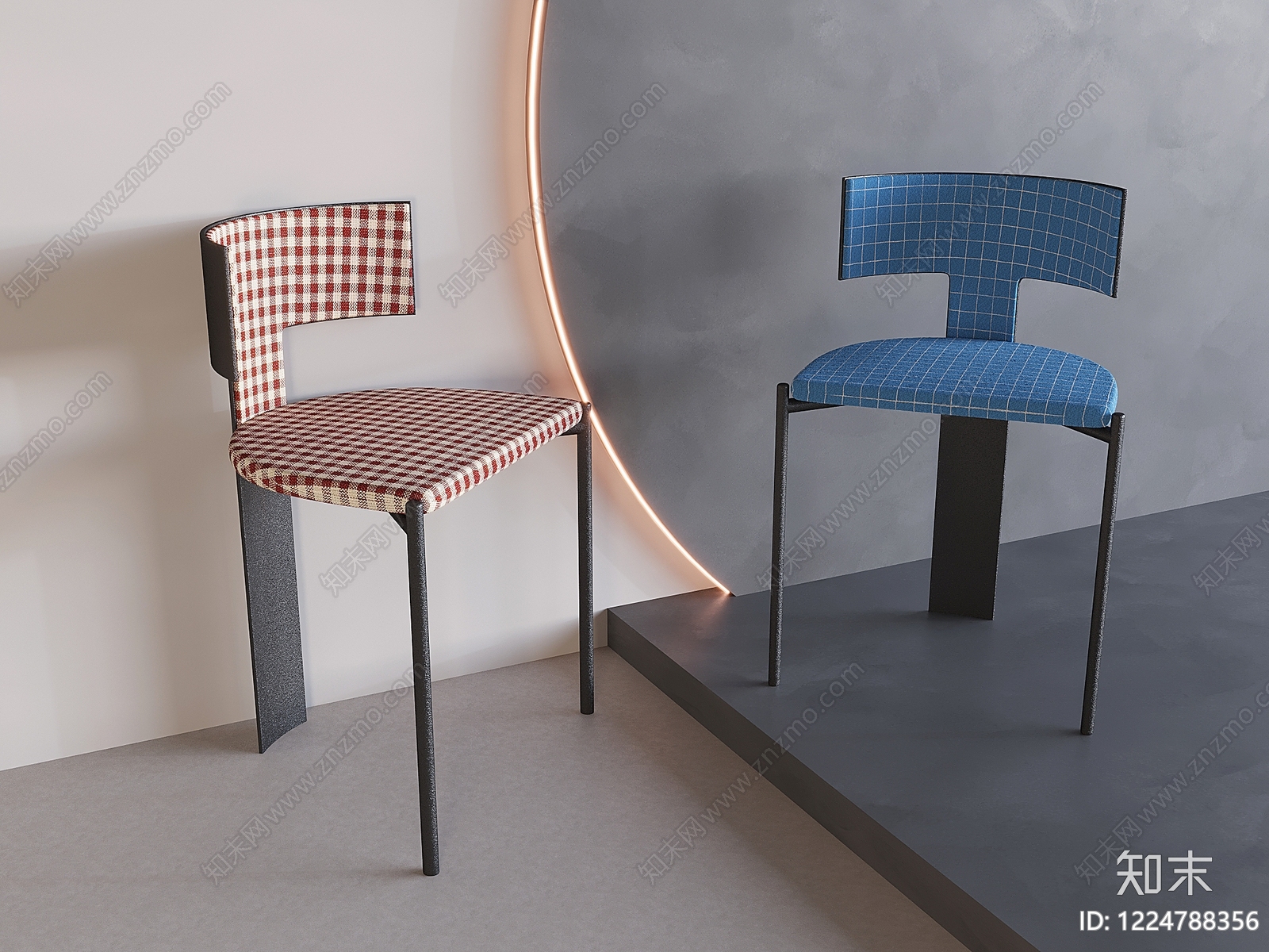 现代餐椅3D模型下载【ID:1224788356】