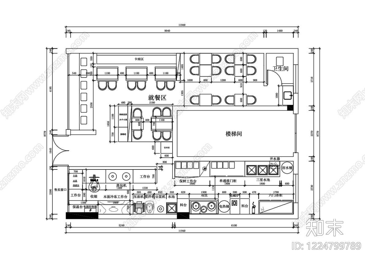 其他餐饮空间cad施工图下载【ID:1224799789】