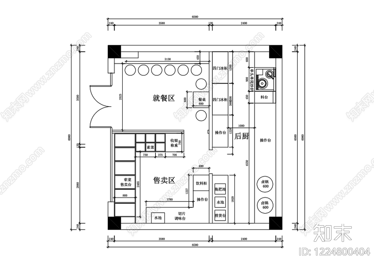 其他餐饮空间cad施工图下载【ID:1224800404】