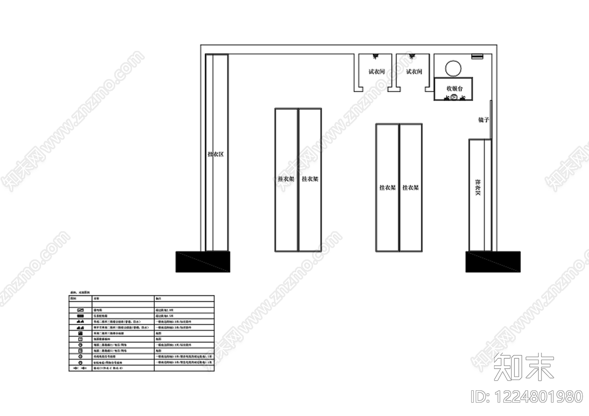 服装店cad施工图下载【ID:1224801980】