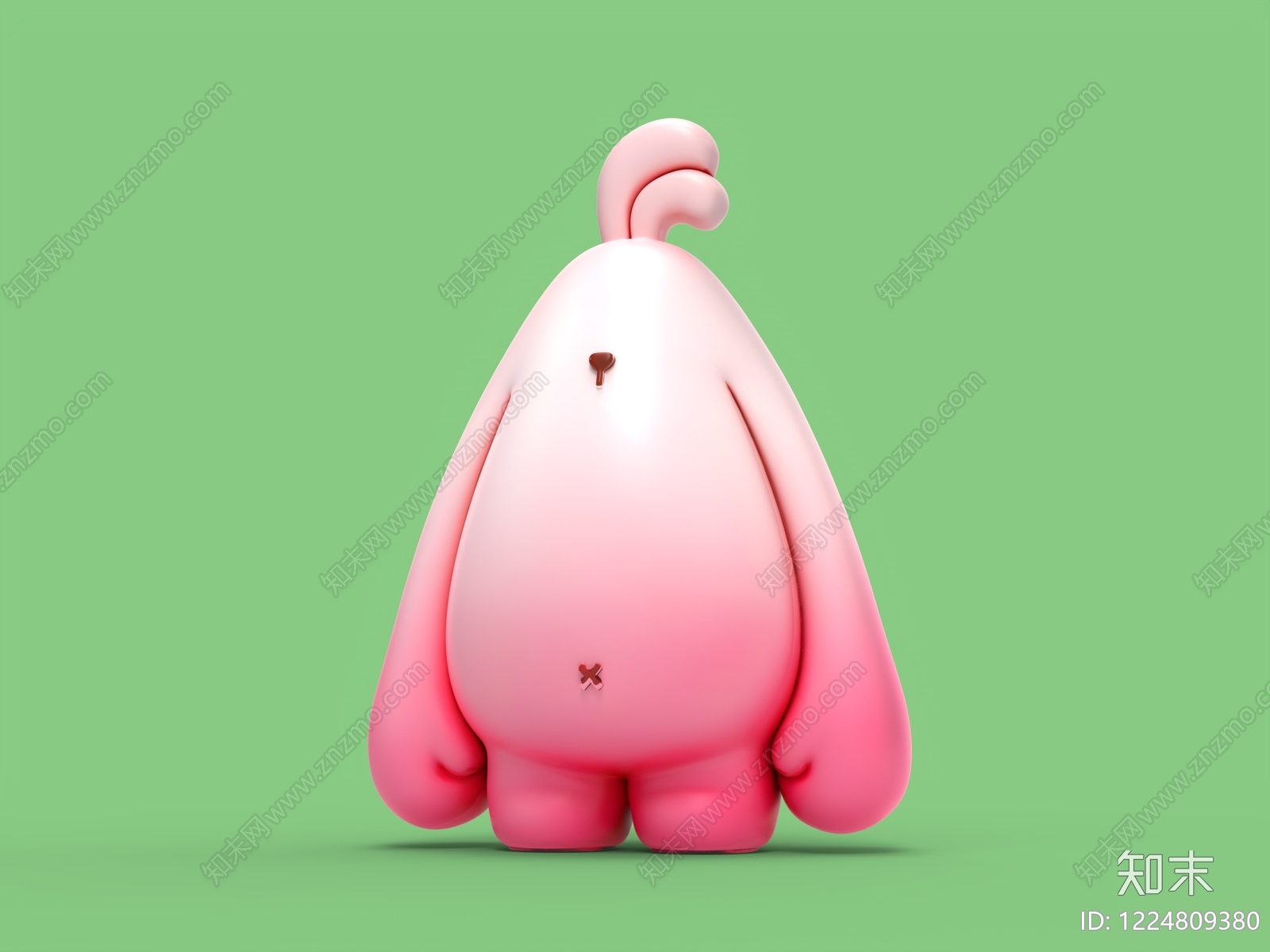 奶油风雕塑摆件3D模型下载【ID:1224809380】
