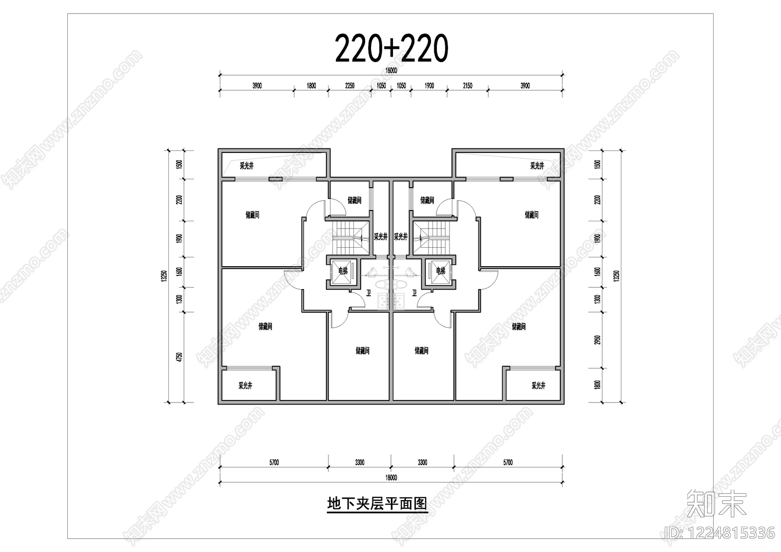 别墅建筑cad施工图下载【ID:1224815336】