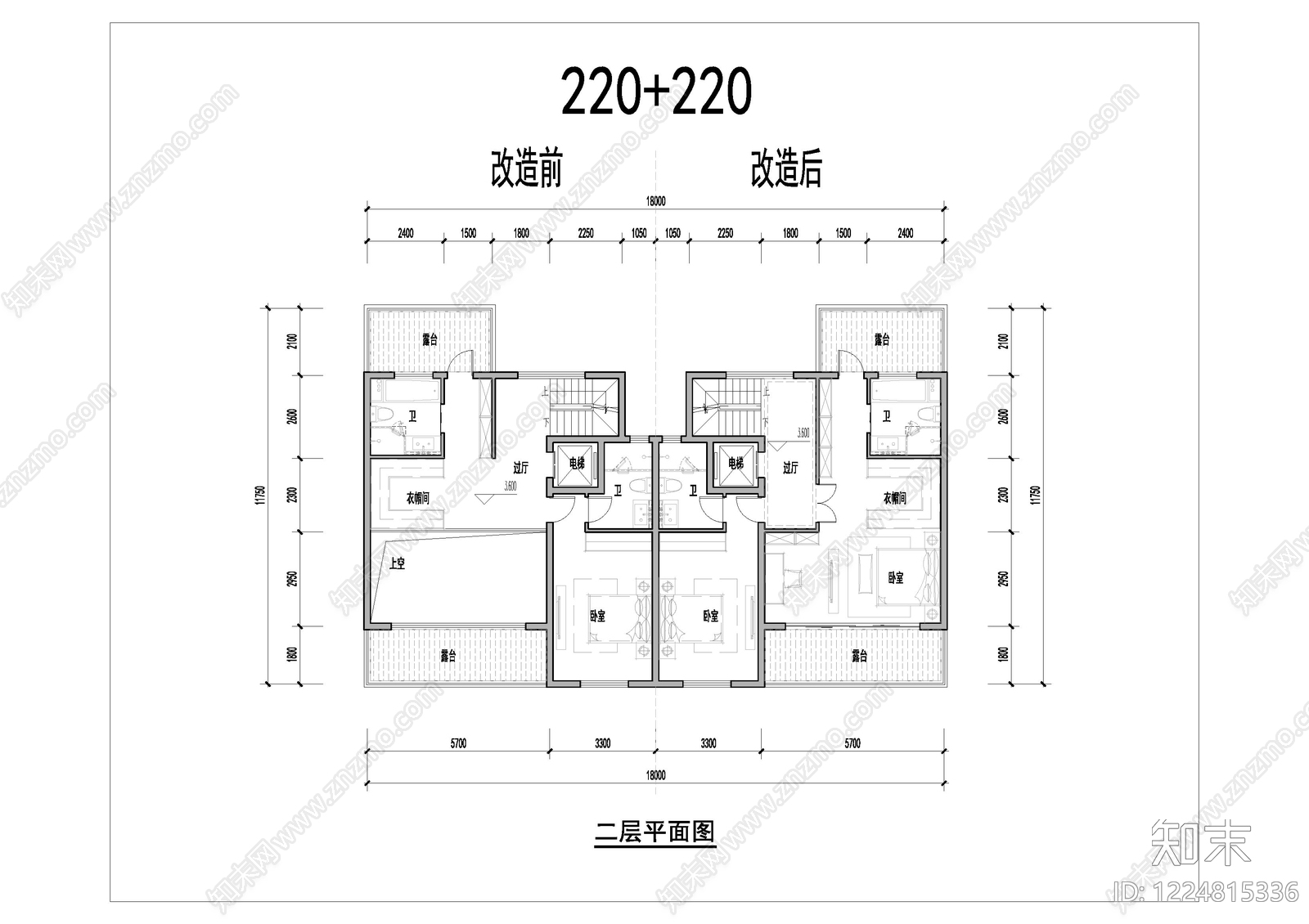 别墅建筑cad施工图下载【ID:1224815336】