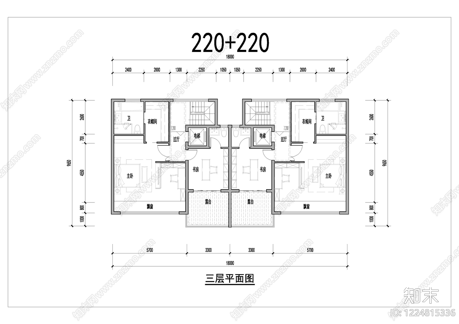 别墅建筑cad施工图下载【ID:1224815336】