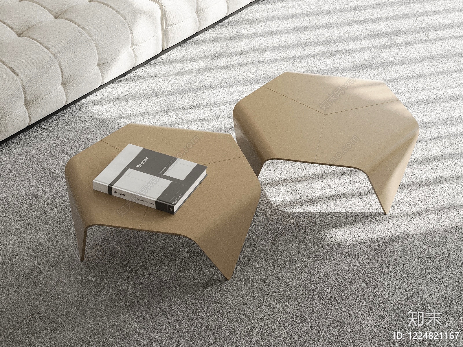 极简茶几3D模型下载【ID:1224821167】