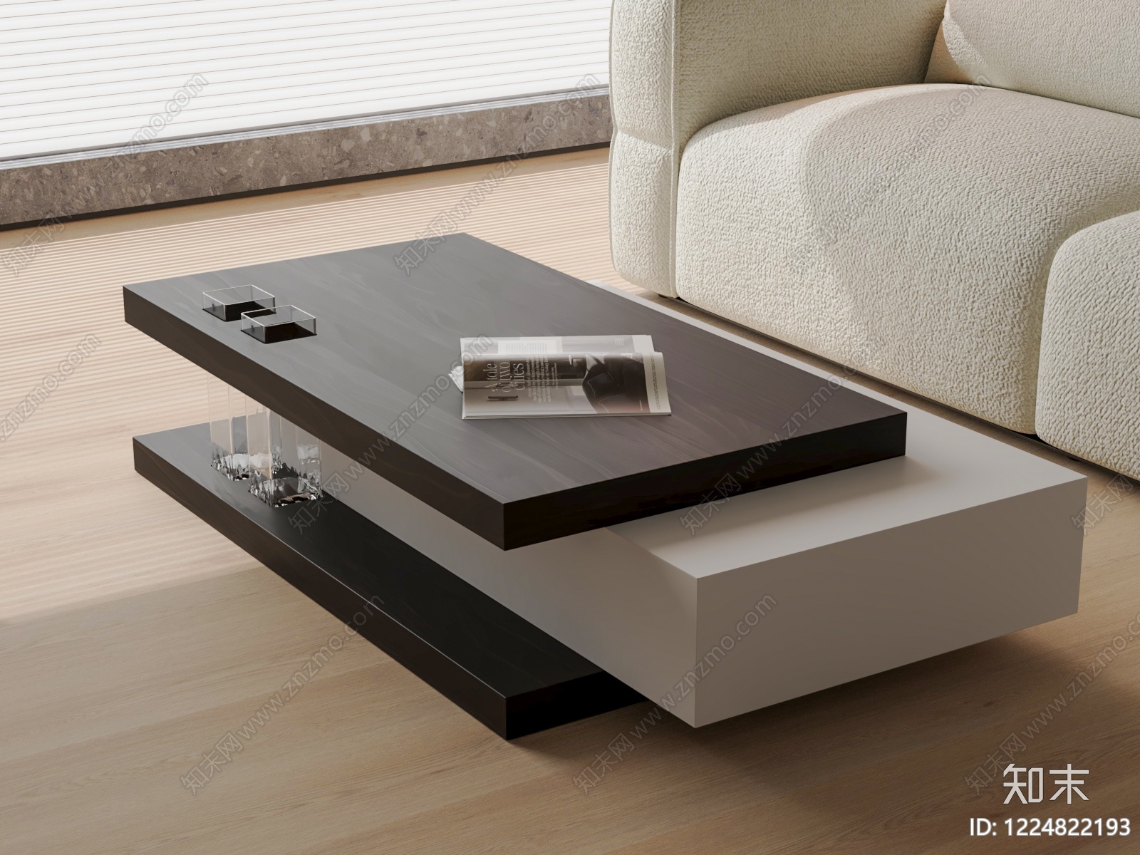 现代简约茶几3D模型下载【ID:1224822193】