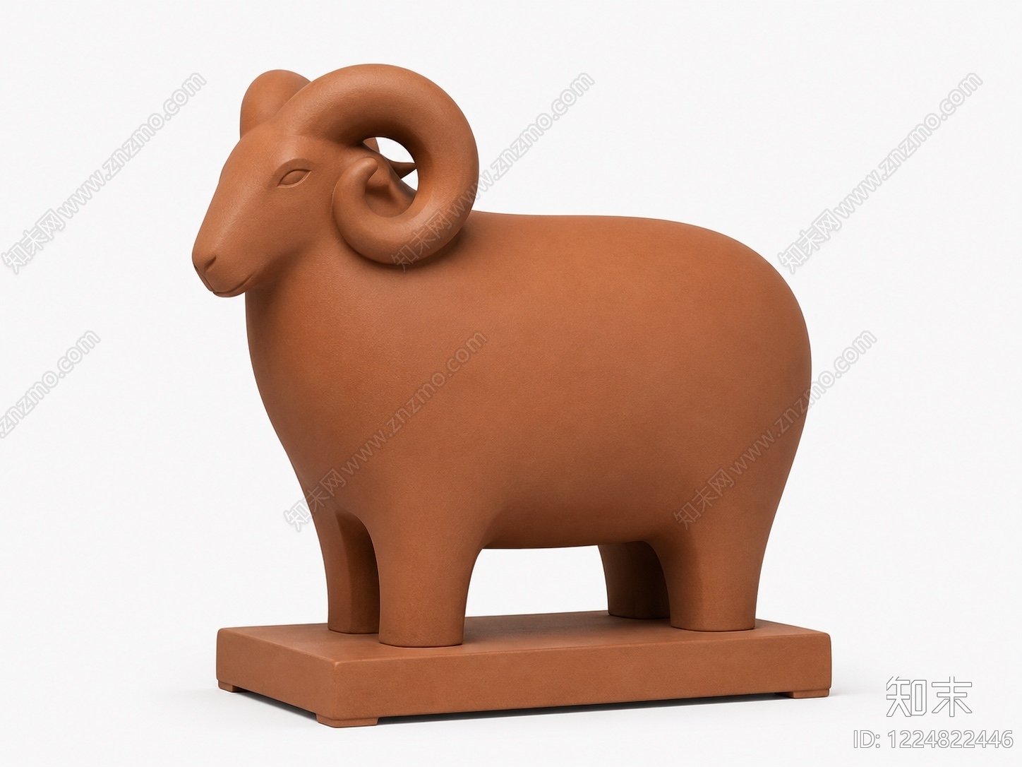 极简雕塑摆件3D模型下载【ID:1224822446】