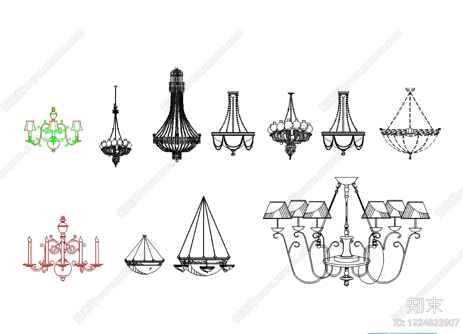 灯具图库CAD图纸