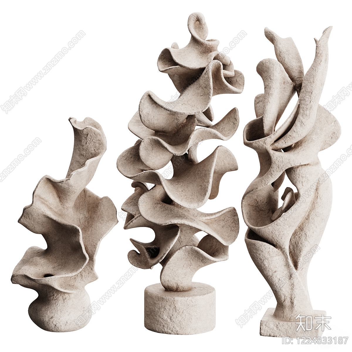 侘寂摆件组合3D模型下载【ID:1224833187】