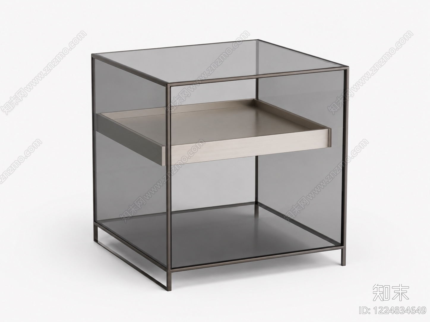 意式极简床头柜3D模型下载【ID:1224834649】