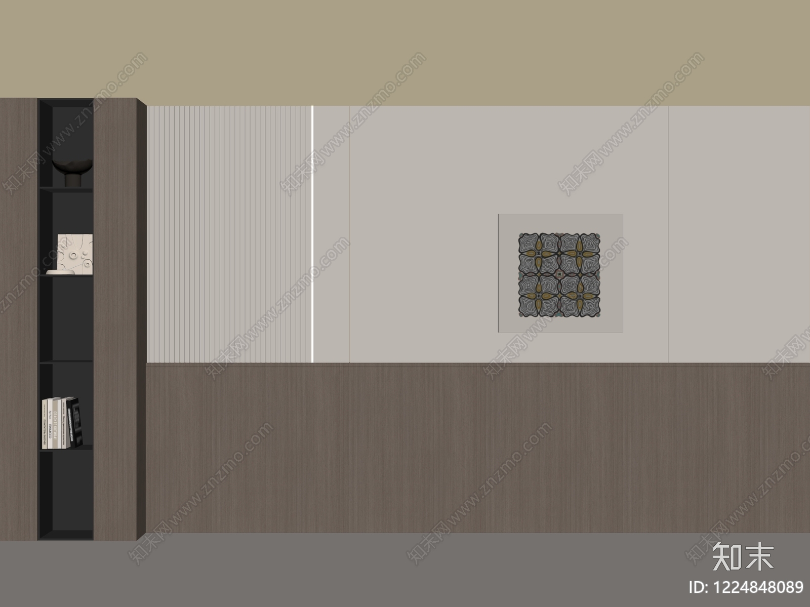 现代简约沙发背景墙3D模型下载【ID:1224848089】