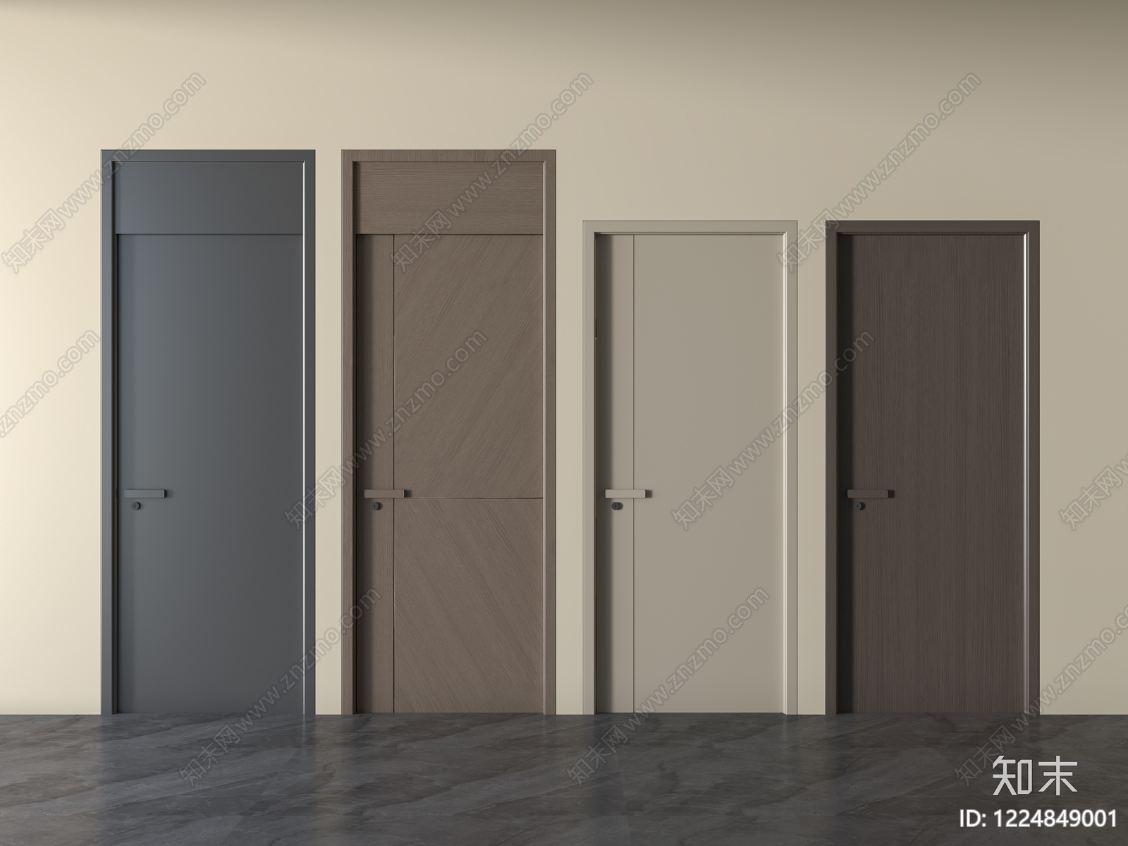 极简单开门3D模型下载【ID:1224849001】