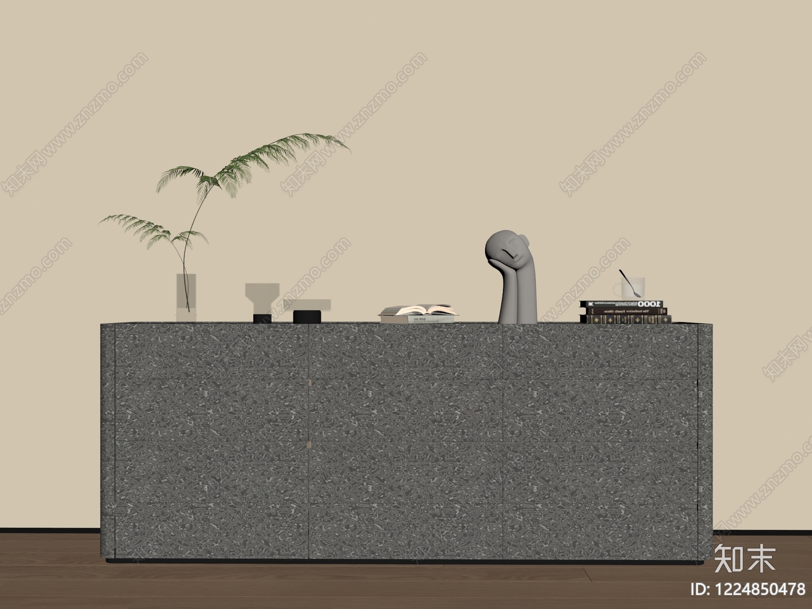 极简玄关柜SU模型下载【ID:1224850478】