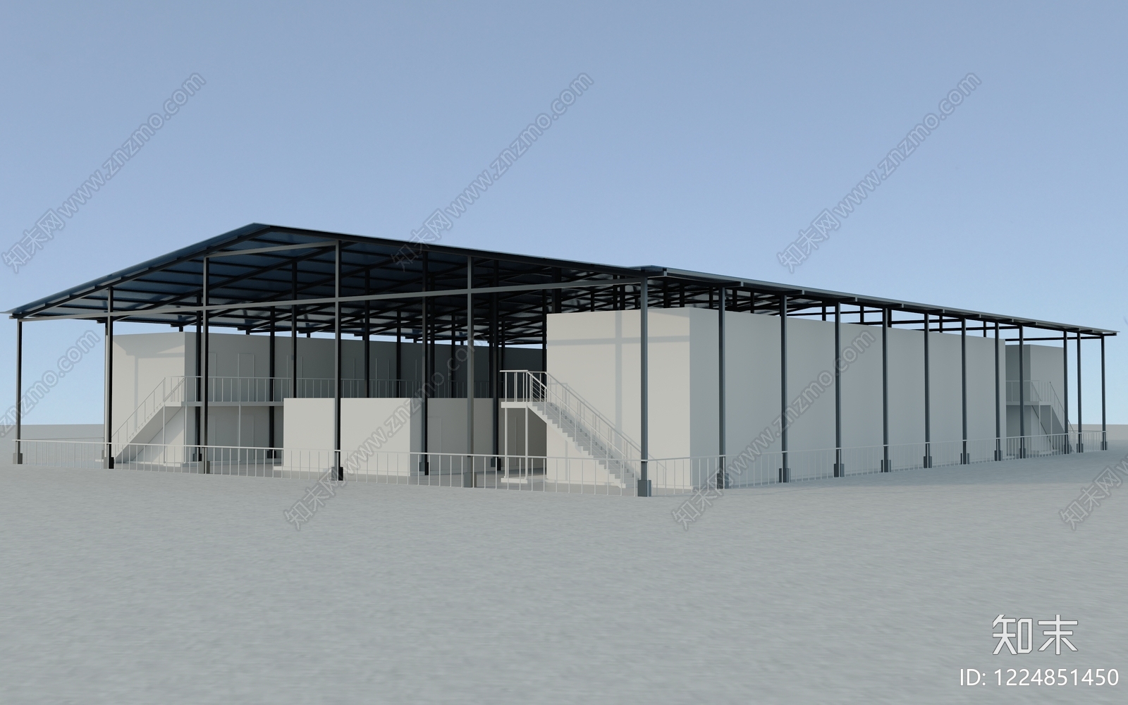 极简厂房3D模型下载【ID:1224851450】