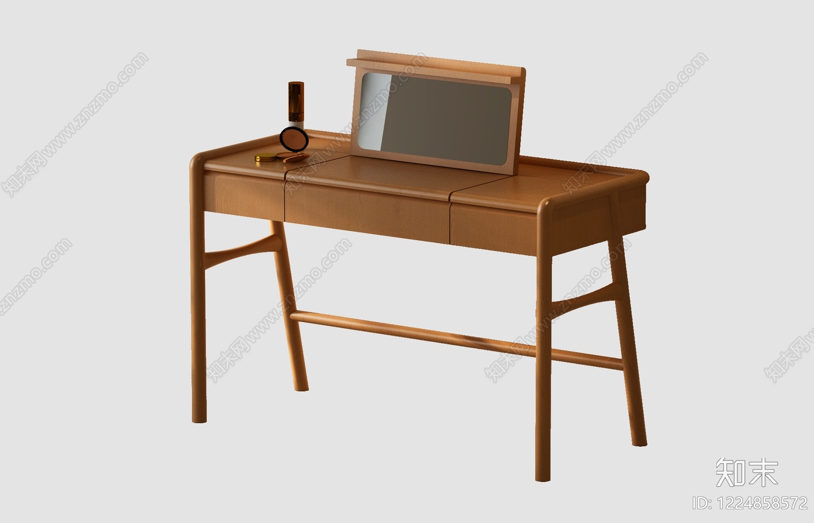 原木风梳妆台3D模型下载【ID:1224858572】