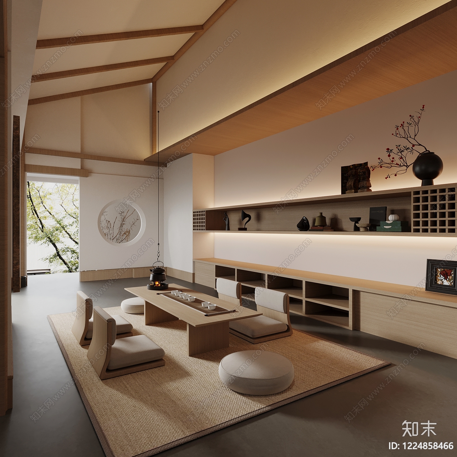 日式茶室SU模型草图