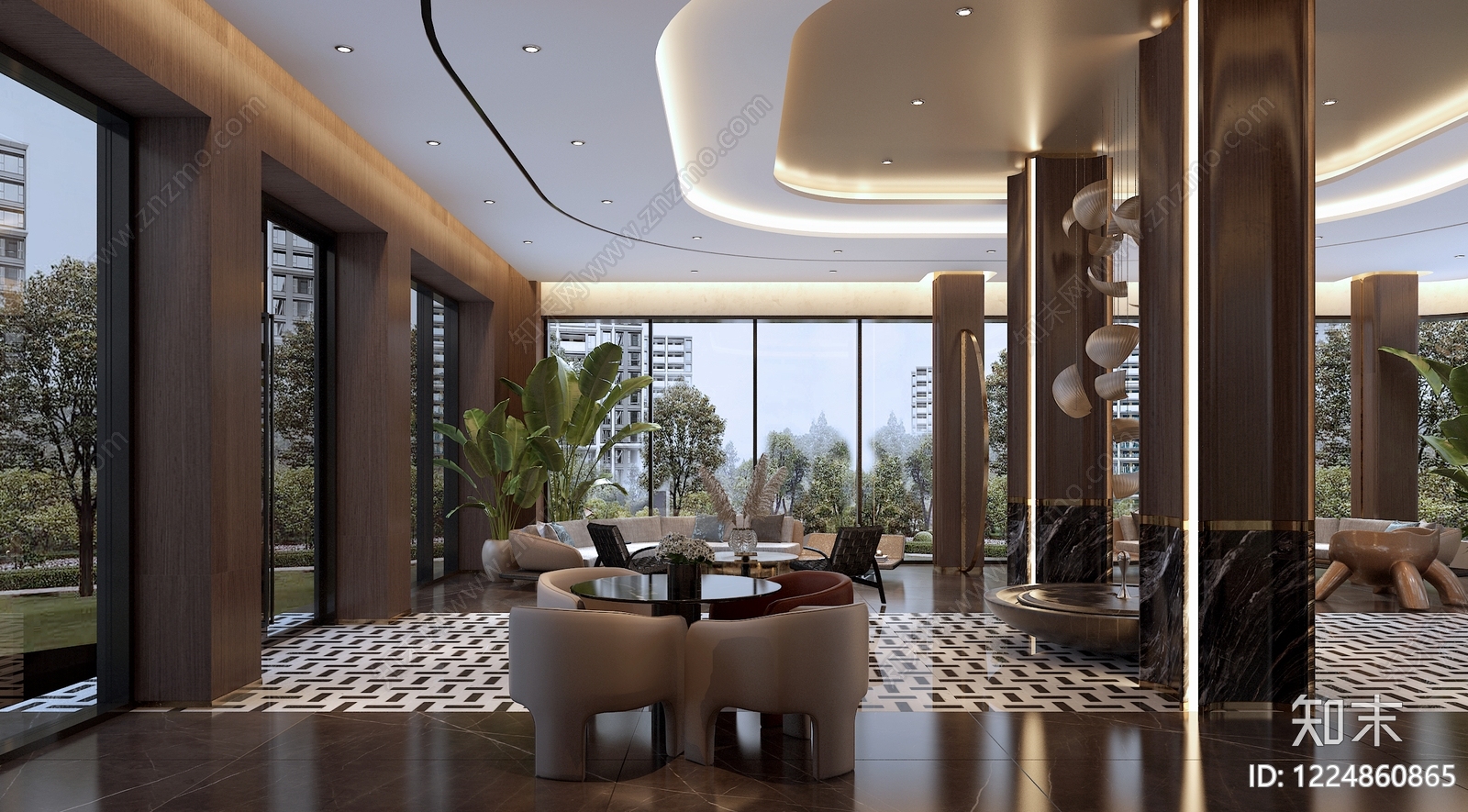 轻奢服务中心3D模型下载【ID:1224860865】