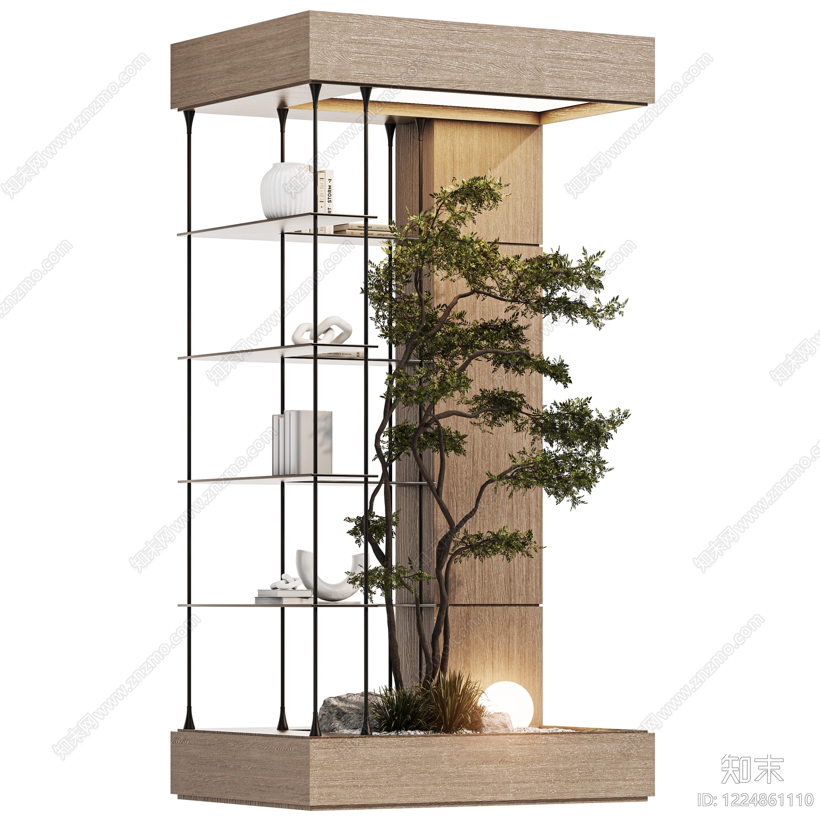 新中式置物架3D模型下载【ID:1224861110】