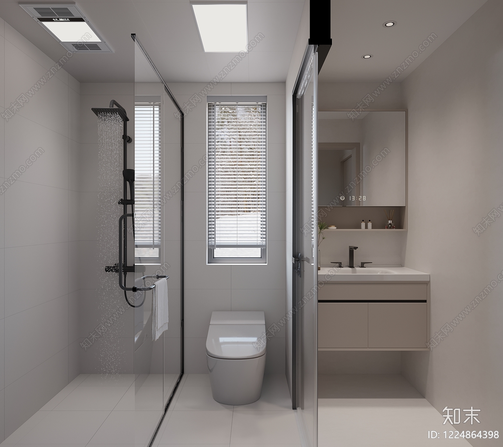 现代简约卫生间3D模型下载【ID:1224864398】