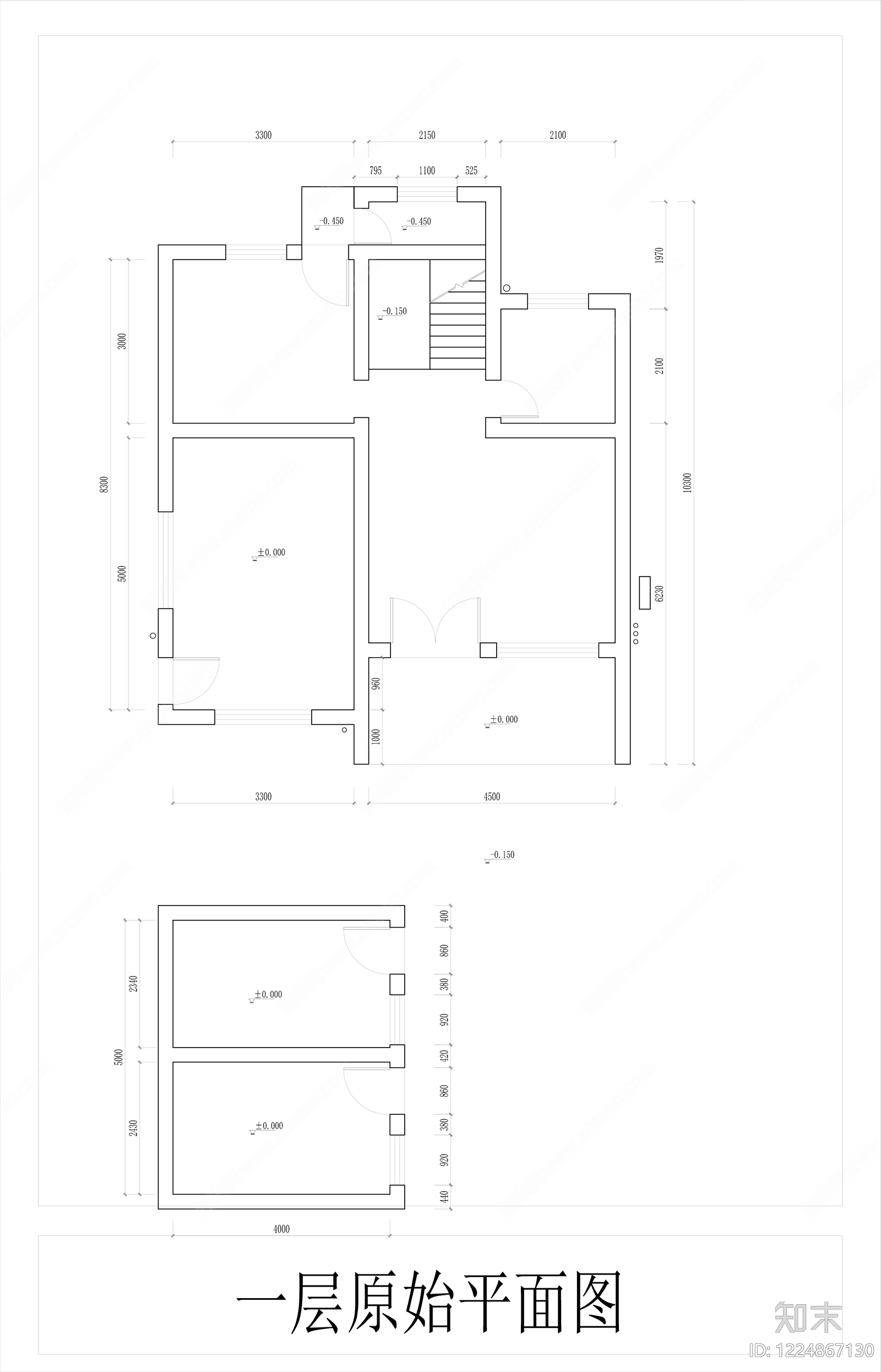 民宿cad施工图下载【ID:1224867130】