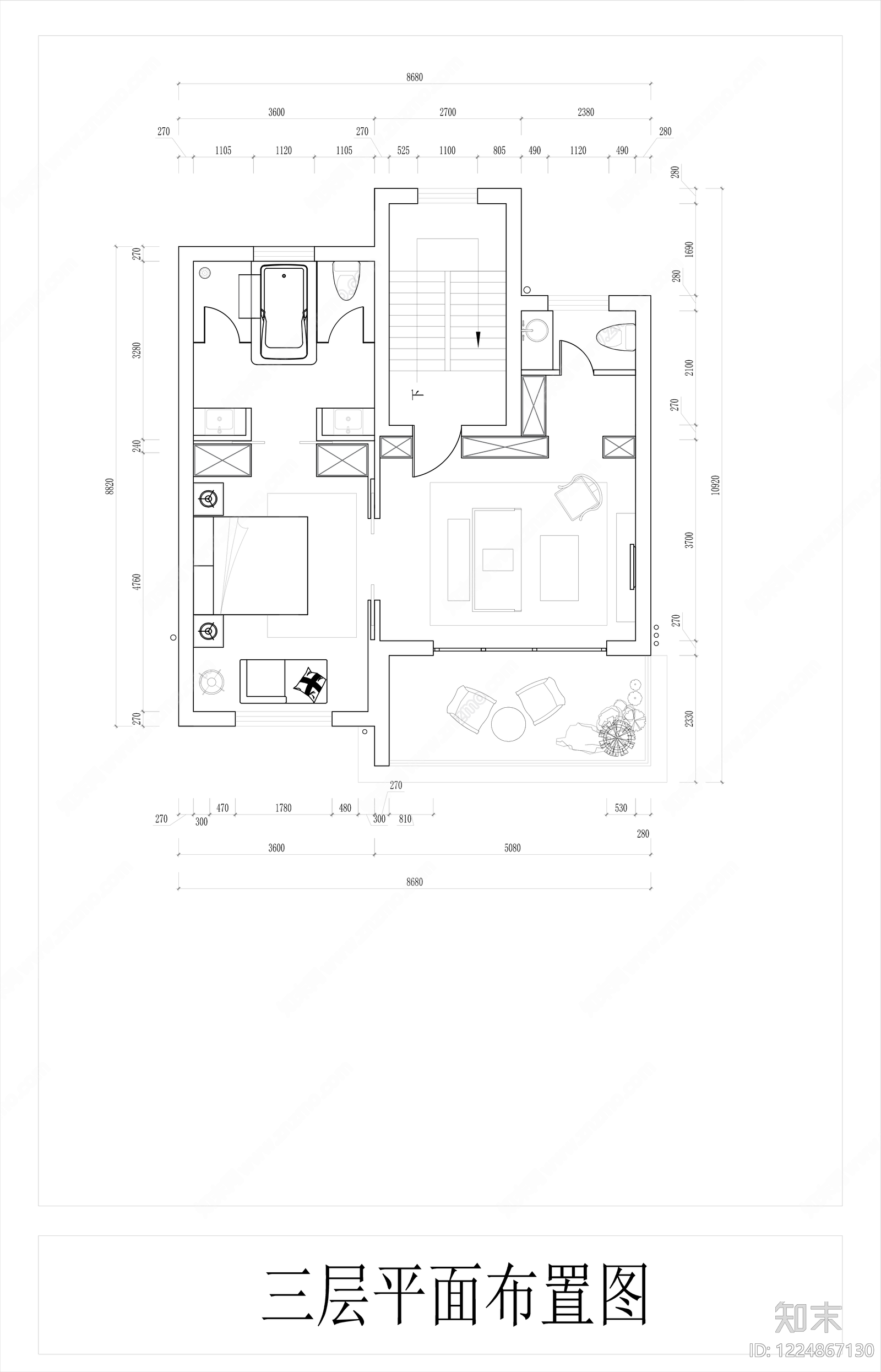 民宿cad施工图下载【ID:1224867130】