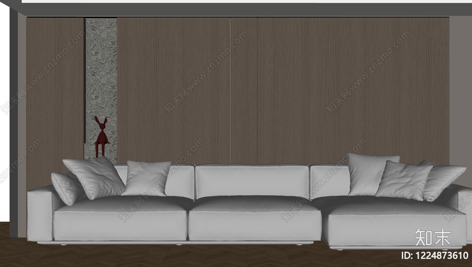极简背景墙SU模型下载【ID:1224873610】