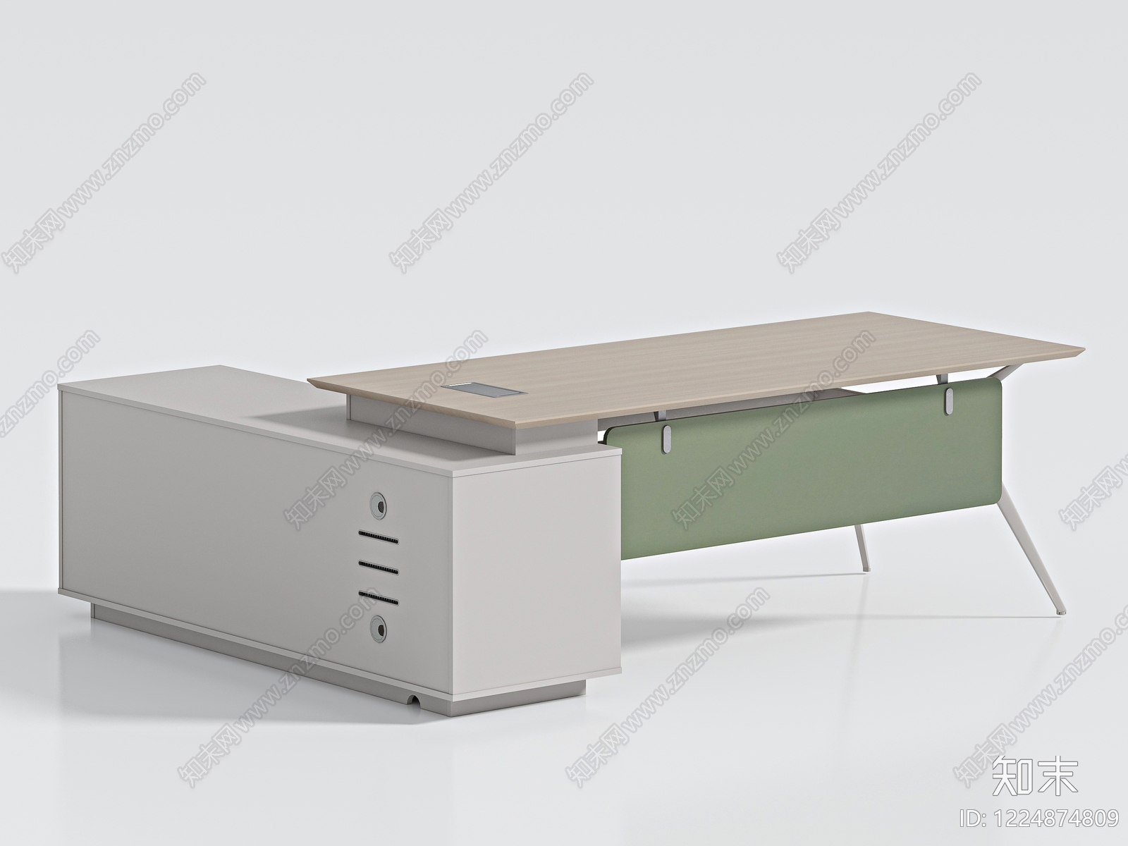 现代简约办公桌3D模型下载【ID:1224874809】