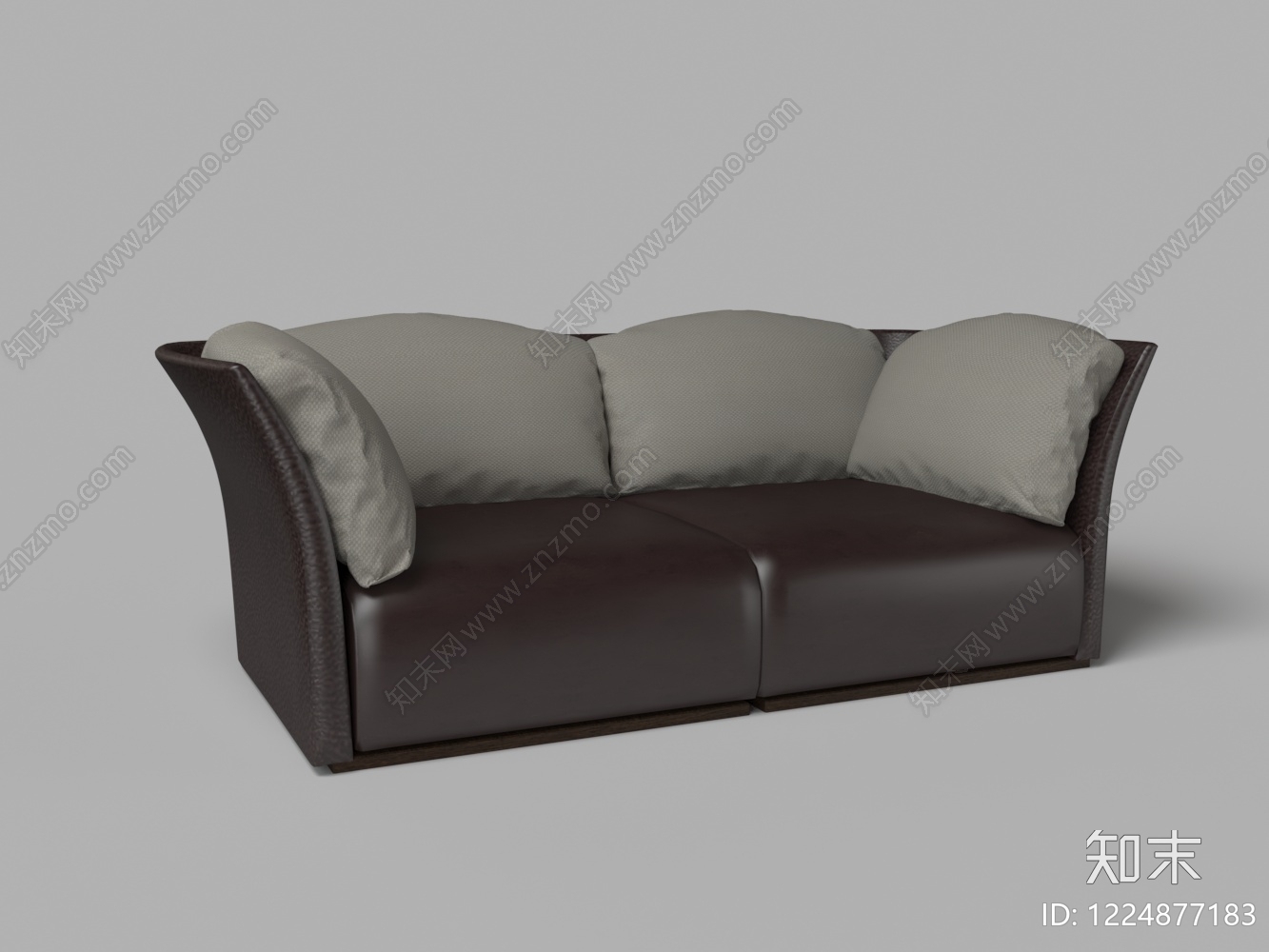 现代简约双人沙发3D模型下载【ID:1224877183】