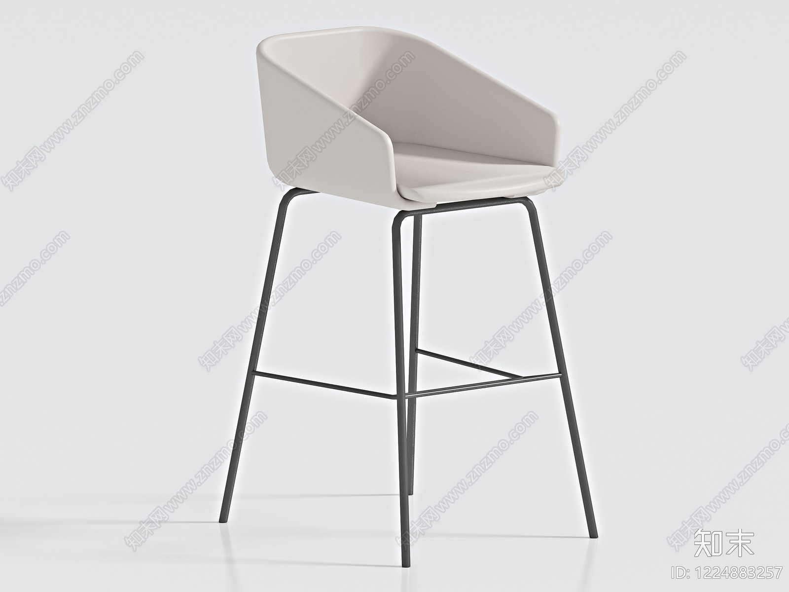 极简吧椅3D模型下载【ID:1224883257】
