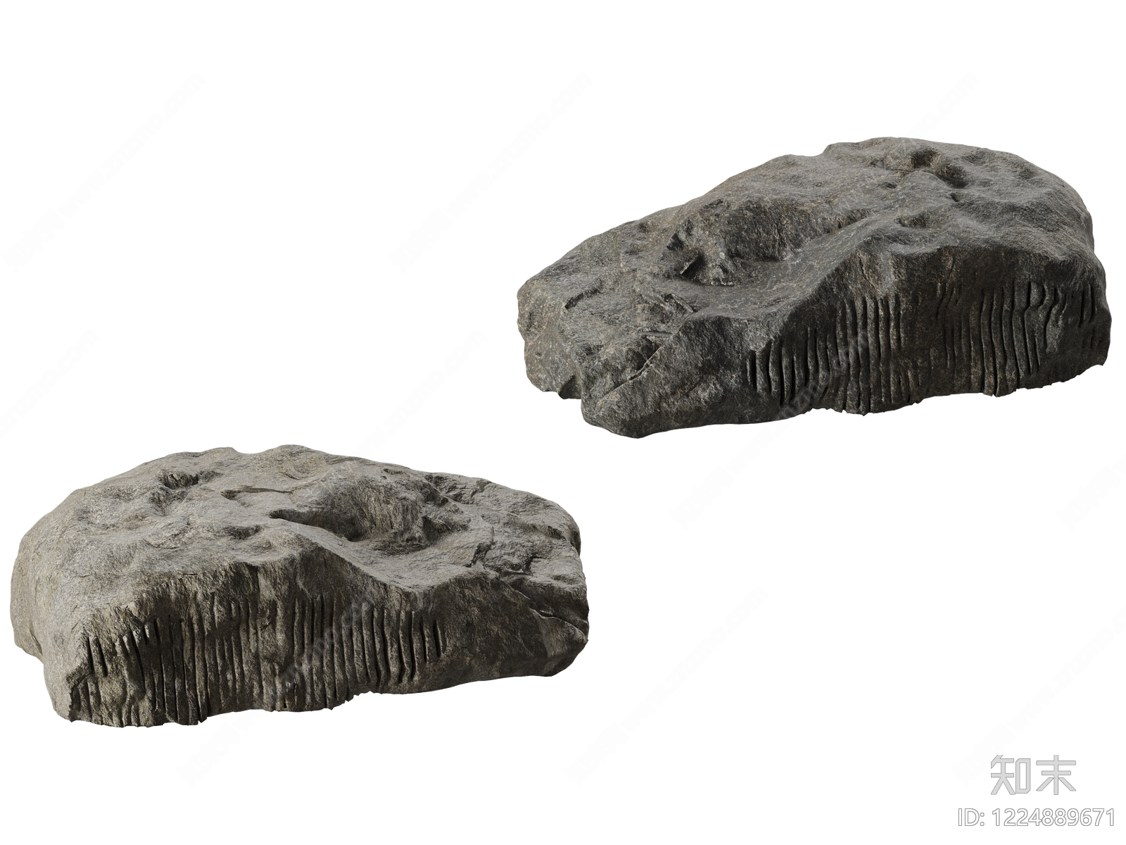 侘寂石头3D模型下载【ID:1224889671】